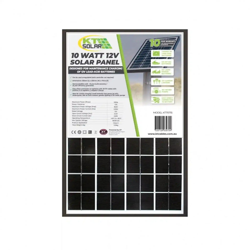 panneau solaire 10 Watt Mono 12v
