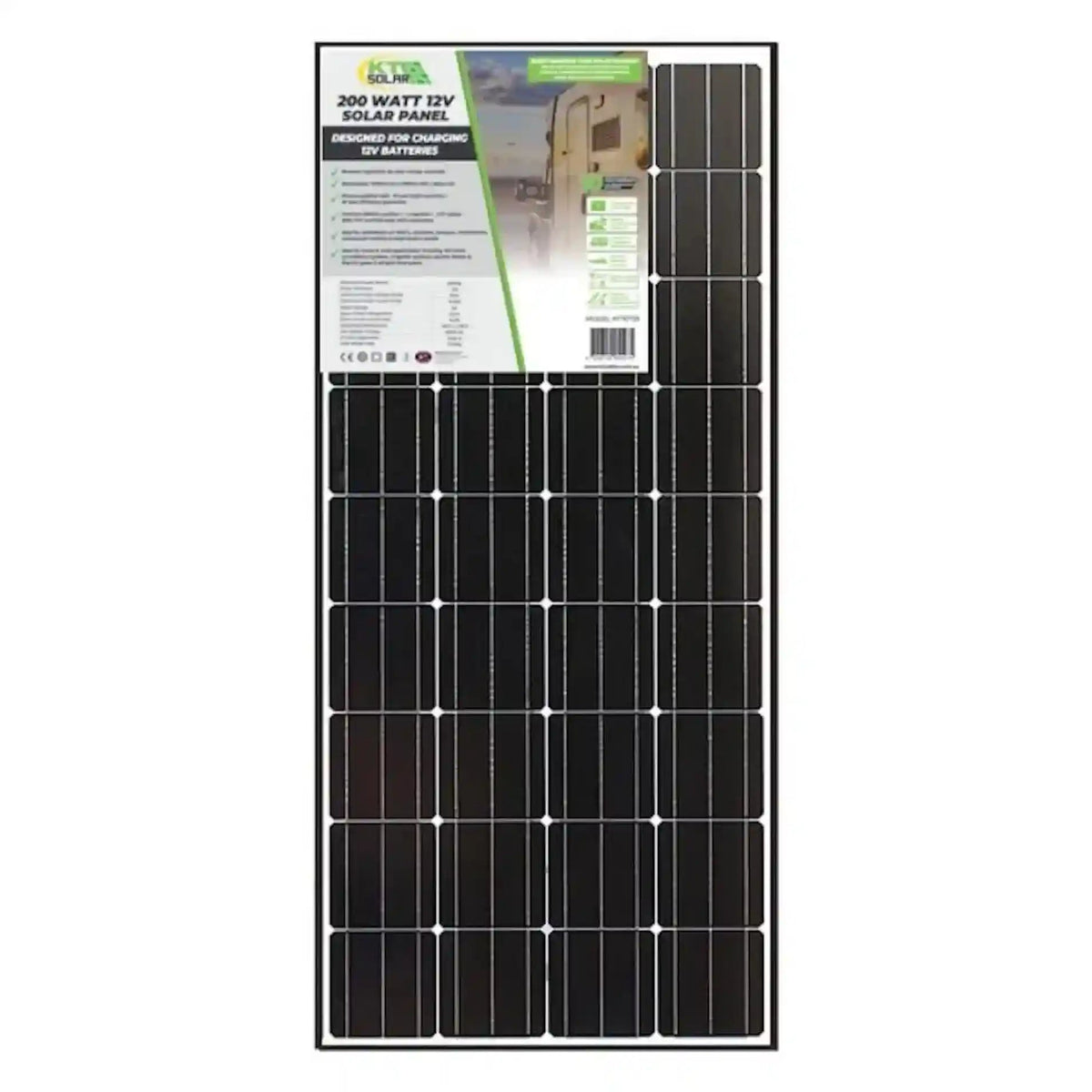panneau solaire 200W Mono - 1476mm x 670mm x 35mm