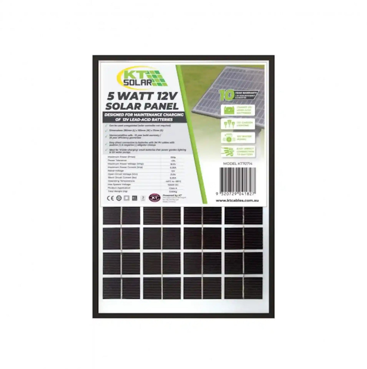 panneau solaire 5 Watt Mono 12v