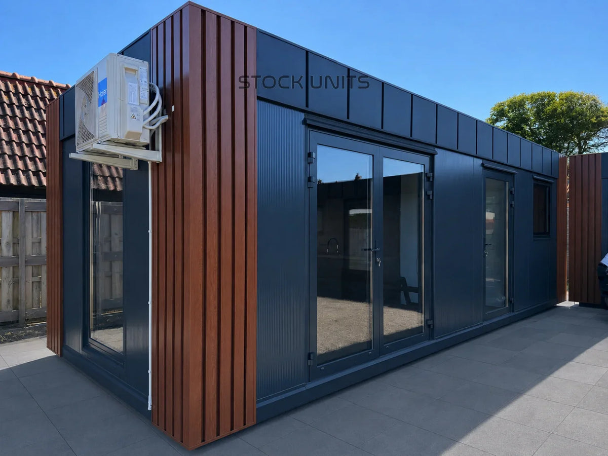 Woonunit 26m² (8x3,2m) - 1 slaapkamer - badkamer midden - PL Tiny House